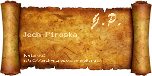 Jech Piroska névjegykártya